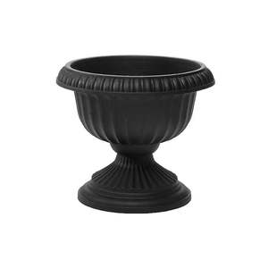 lot 21348 image: Root & Vessel Grecian Urn Planter Black 12