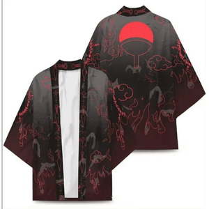 lot 21349 image: EdgeLord Anime Haori Robe Top Fire Fan, Size L, 4 Pack