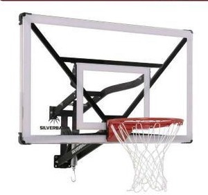 lot 21393 image: Silverback NXT 54 Wall-Mounted Basketball Hoop- Retail $439
