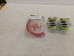 lot 21446 image: Poulan Pro Weed Eater Replacement Line Trimmer Spool 0.080 in.4 Pack, & 4 Pack Worx Replacement Flex-a-line