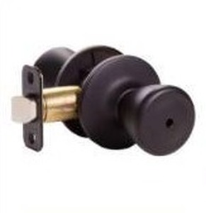 lot 21458 image: Jones Stephens Tulip Privacy Knob Oil Rubbed Bronze, 24 Count- Retail $680