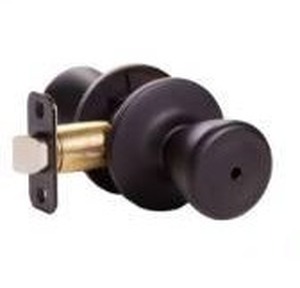 lot 21497 image: Jones Stephens Tulip Privacy Knob Oil Rubbed Bronze, 24 Count- Retail $680