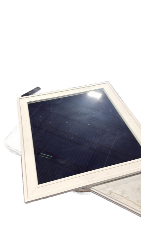 lot 5480 image: White Frame Mirror with Molded Border - Retail $0