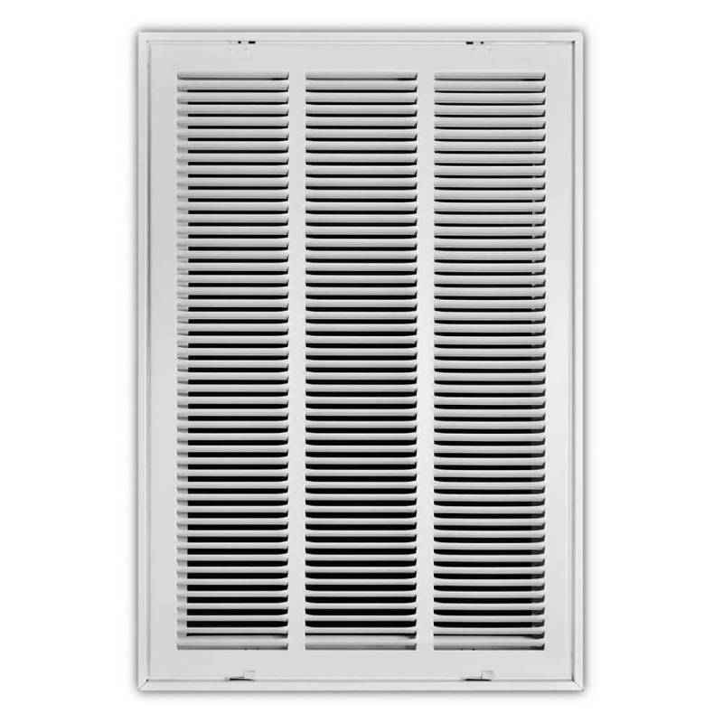 lot 5510 image: 16 in. x 25 in. Steel Return Air Filter Grille in White - Retail $54