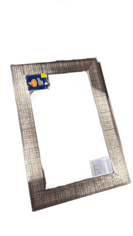 lot 5571 image: Wall Art Frame with Textured Silver Border - Retail $0