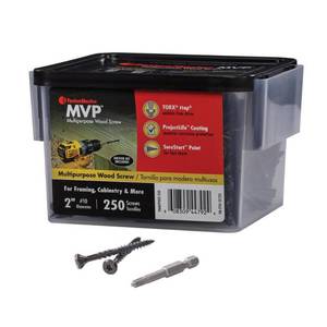 lot 8 image: #10 x 2 in. Torx TTAP Drive Suresink Flat Head MVP Multi-Purpose Wood Screw (250-Pack) - Retail $43