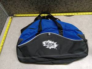 lot 1339 image: Lets Rock It 2013 Blue & Black Duffel Bag