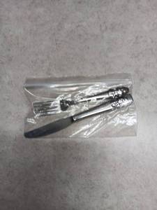 lot 1347 image: Stainless Steel Flatware Set with Decorative Handles