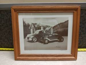 lot 1359 image: Pat Anderson Signed Hot Rod Gas Station Print