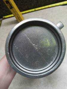lot 1366 image: Vintage Metal Stein with Masonic Emblem