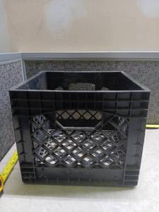 lot 1387 image: Black Plastic Milk Crate