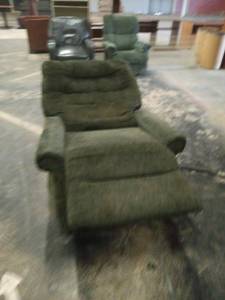 lot 5017 image: Pride Lift Chair Recliner Green Upholstered
