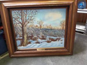 lot 1396 image: Alita Phillips Stonewall Original Framed Landscape Painting 28x24