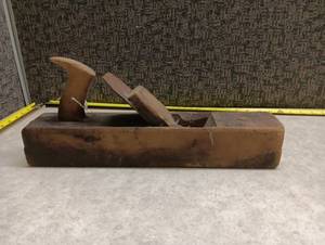 lot 1403 image: Hand Plane Woodworking Tool with Curved Iron and Wedge