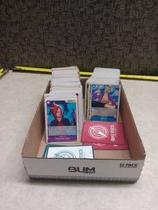 lot 1421 image: One Piece Card Game Collection Lot Multiple Character Cards Deck Box