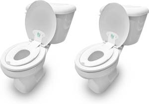 lot 31088 image: Ingenuity Flip & Sit Potty Seat 2pk (White)   Attaches to Adult Toilet Seat