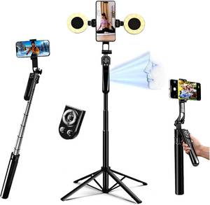 lot 31092 image: Auto Face-Tracking iPhone Selfie Stick Tripod with 360  Rotation, Remote