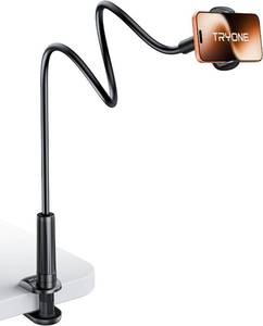 lot 31116 image: Tryone Gooseneck Phone Holder, Adjustable Desk Stand, Fits 4-7 Phones