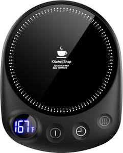 lot 31121 image: Coffee Mug Warmer, 4 Temp Settings, 1-12H Timer, Auto Shut Off, Black