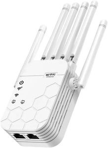 lot 31154 image: 2026 WiFi Extender & Signal Booster, AC1900 Dual Band, 12,880 Sq Ft, 1-Tap