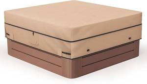 lot 31160 image: MIXC Waterproof 600D Square Hot Tub Cover 85x85 Fits 82 84