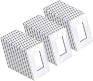 lot 31177 image: BESTTEN 30-Pack Screwless Decorator Wall Plate USWP6 Snow White 1-Gang