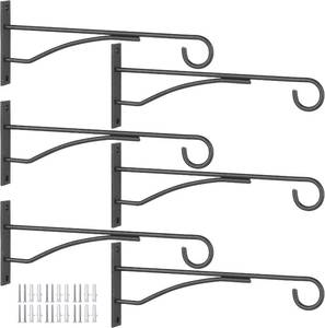 lot 31200 image: Eyrosa 8 Plant Hangers Hanging Hooks Minimalist 6 Pack, Black