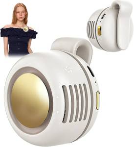lot 31205 image: Portable Clip-On USB Rechargeable 360  Personal Fan, 3-Speed Bladeless
