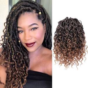lot 31213 image: Ombre Brown Goddess Locs Crochet Hair - Faux Locs, 8in, Pre-Looped, 1b30