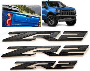 lot 31225 image: 3-Pack OEM ZR2 Emblems & Rear ZR2 Badge for SilveradoColorado 84865797