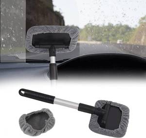 lot 31279 image: Car Window & Windshield Cleaner Tool with Extendable Handle Microfiber Cloth