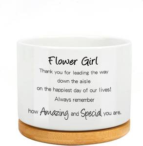 lot 31289 image: Aelciyue Flower Girl Gifts for Bride   Flower Girl Proposal Gifts, Succulents
