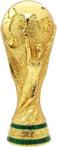 lot 31317 image: Official 2026 FIFA World Cup 6-Inch 3D Trophy - Weighted Zinc Alloy