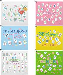 lot 31319 image: VitalCozy 6 Pcs Mahjong Kitchen Towels   Hand Dish Tea Towels, Gifts