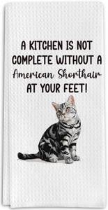 lot 31329 image: American Shorthair Cat Gifts Kitchen Towels for Cat Lovers, Decorative Towels