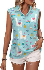 lot 31332 image: Womens Tennis Sleeveless Quick-Dry Button-Up Polo XL