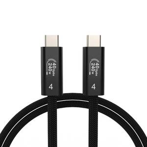 lot 31476 image: USB4 Thunderbolt 4 Braided USB-C to USB-C Cable, 40Gbps, 240W, 8K, 3.3ft
