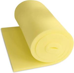 lot 31485 image: High Density Upholstery Foam, 1 x 16 x 79 Inch, Yellow Polyurethane Sheet