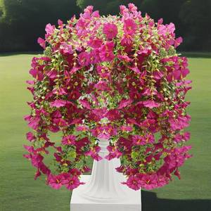 lot 31496 image: Musdoney 4PCS Hanging Flowers Morning Glory Vines UV-Resistant for Wall