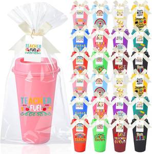 lot 31508 image: Skylety 24-Pack 16 oz Reusable Coffee Tumblers with Lids   Teacher Gifts