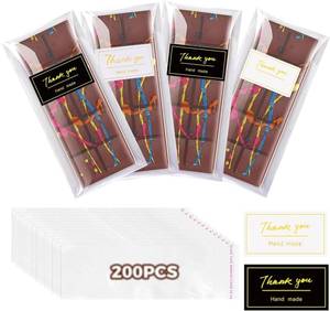 lot 31583 image: Chocolate Bar Wrappers with Stickers, 200 Pcs Self-Sealing Packaging