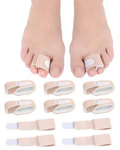 lot 31609 image: 10pc Fabric Toe Wraps for Women - Hammer Toe Straightener & Toe Splint
