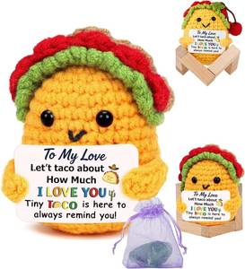 lot 31611 image: Gifts for HimHer Positive Crochet Animals with Fragrance Card - Tiny Taco