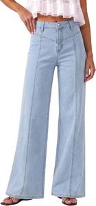 lot 31587 image: ZESICA Jeans for Women High-Waisted Stretchy Straight Denim Pants Pockets size 10