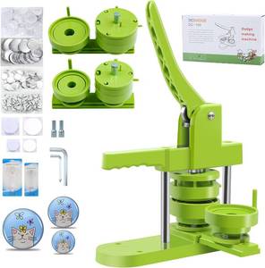 Badge Maker Kit: Button Maker Machine, 2.25-3 Inch Badges, 200 Pcs