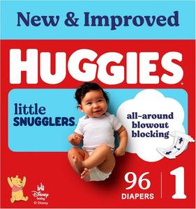 lot 5932 image: Huggies Little Snugglers Diapers Size 1, 96 Count