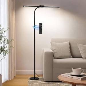 lot 5942 image: SIBRILLE LED Floor Lamp, 24W Dual Head, Dimmable with RemoteTouch