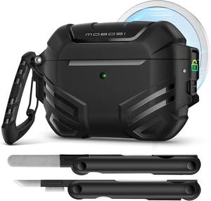 lot 5954 image: MOBOSI for AirPods Pro 3 Case with Lock, Fit for MagSafe, Black