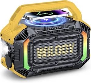 Bluetooth Wireless Speaker 100W Outdoor IPX7 Waterproof, 20H (L-Yellow)