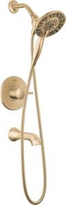 Delta Albion Bathtub Shower Faucet Set in Gold 1.75 GPM, T144855-CZ-I - Retail $212